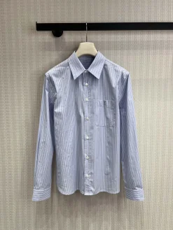 SAINT LAURENT Shirts & Polos Cotton (Blue-White) S-M-L B35202606011753109