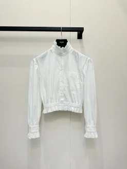 SAINT LAURENT Shirts & Polos Cotton-Polyester Blend (White) S-M-L B75202606011661119