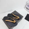 SAINT LAURENT Slides & Slippers Leather (Black-Brown) EU35-42 B40202606033083109