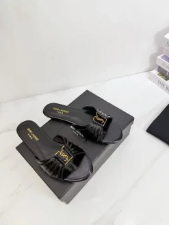 Alternative view of SAINT LAURENT Slides & Slippers Leather (Black) EU35-42 B20202606033099109