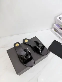 Alternative view of SAINT LAURENT Slides & Slippers Leather (Black) EU35-42 B40202606033096109