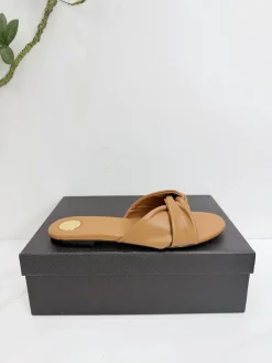 SAINT LAURENT Slides & Slippers Leather (Brown) EU35-42 B40202606033102109