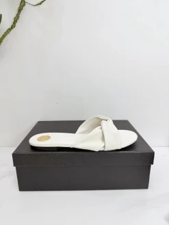 SAINT LAURENT Slides & Slippers Leather (White) EU35-42 B40202606033110109