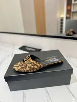 SAINT LAURENT Slides & Slippers Suede (Brown-Black) EU35-42 B40202606033084109