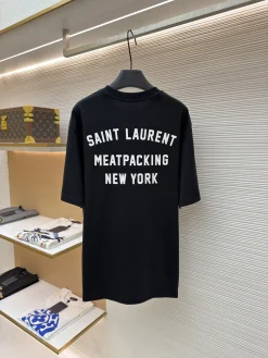 Alternative view of SAINT LAURENT T-shirts & Vests Cotton (Black) S-XL A0520260613077979
