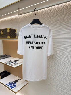 Alternative view of SAINT LAURENT T-shirts & Vests Cotton (White) S-XL A0520260613078079