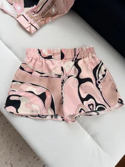 STELLA Trousers & Shorts Silk (Pink-Black-White) 36-42 C25202606011227139