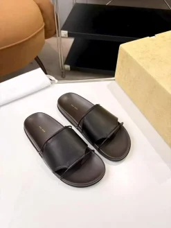 THE ROW Slides & Slippers Leather (Black) EU35-41 A8020260603312499