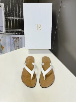 Alternative view of THE ROW Slides & Slippers Rubber-Suede (White-Brown-Black) EU35-40 A7020260603312889