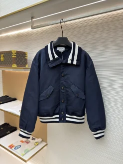 THOM BROWNE Coats & Jackets Cotton (Navy-White) 1-4 C95202606130757169