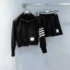 THOM BROWNE Coats & Jackets Polyester (Black-White) S-M-L C20202606011097139