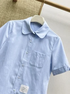 Alternative view of THOM BROWNE Shirts & Polos Cotton (Light blue) S-M-L B15202606011035109
