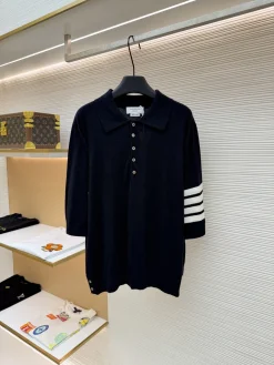 THOM BROWNE Sweaters & Knitwear Knit (Black-White) 1-4 B15202606131231109