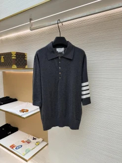 THOM BROWNE Sweaters & Knitwear Knit (Dark Gray-White) 1-4 B15202606131229109