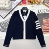 THOM BROWNE Sweaters & Knitwear Wool (Navy-White) S-M-L B15202606010682109