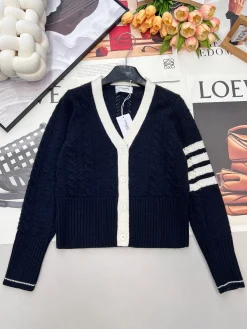 THOM BROWNE Sweaters & Knitwear Wool (Navy-White) S-M-L B15202606010682109