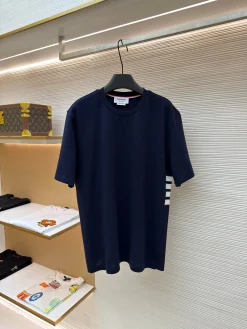 THOM BROWNE T-shirts & Vests Cotton (Navy-White) 1-4 A9020260613118499