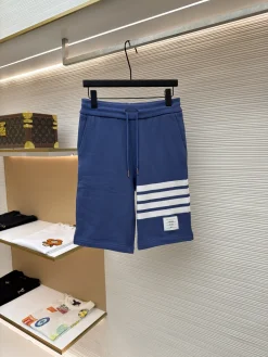 THOM BROWNE Trousers & Shorts Cotton (Blue-White) 1-4 A8020260613116899