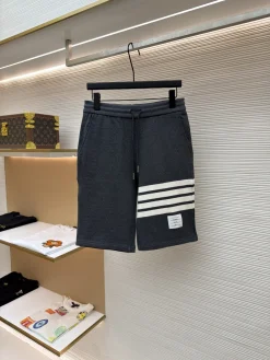 THOM BROWNE Trousers & Shorts Cotton (Dark Gray-White) 1-4 A8020260613116699