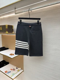 Alternative view of THOM BROWNE Trousers & Shorts Cotton (Dark Gray-White) 1-4 A8020260613116699