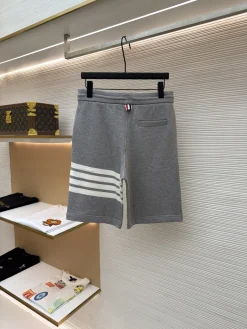 Alternative view of THOM BROWNE Trousers & Shorts Cotton (Grey-White) 1-4 A8020260613117299