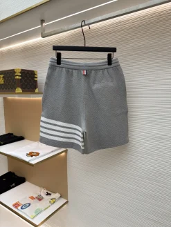Alternative view of THOM BROWNE Trousers & Shorts Cotton (Grey-White) 1-4 A9020260613113199