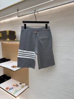 Alternative view of THOM BROWNE Trousers & Shorts Cotton (Grey-White) 1-4 A9020260613113899