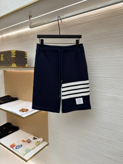 THOM BROWNE Trousers & Shorts Cotton (Navy-White) 1-4 A8020260613117499