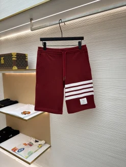 THOM BROWNE Trousers & Shorts Cotton (Red-White) 1-4 A8020260613117399