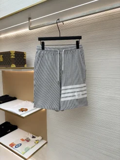 THOM BROWNE Trousers & Shorts Cotton (White-Black) 1-4 A9020260613112999