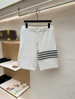THOM BROWNE Trousers & Shorts Cotton (White-Grey) 1-4 A9020260613113499
