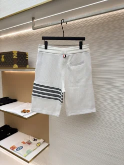 Alternative view of THOM BROWNE Trousers & Shorts Cotton (White-Grey) 1-4 A9020260613113499