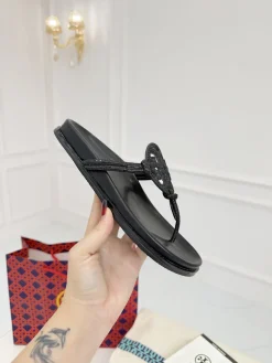 Alternative view of TORY BURCH Slides & Slippers Leather (Black) EU35-41 A6020260603315489