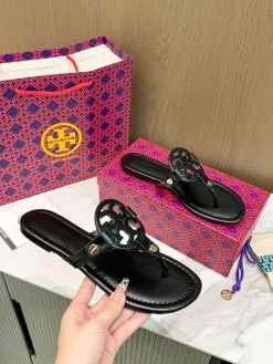 TORY BURCH Slides & Slippers Leather (Black) EU35-42 A2020260603315579