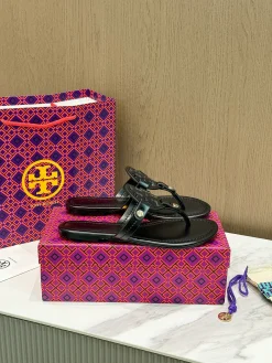 Alternative view of TORY BURCH Slides & Slippers Leather (Black) EU35-42 A2020260603315579