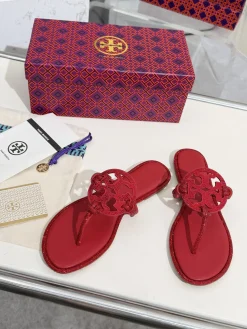 TORY BURCH Slides & Slippers Leather (Red) EU35-42 A4020260603314689