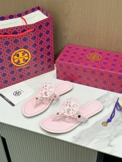 Alternative view of TORY BURCH Slides & Slippers Leather-Rubber (Pink) EU35-42 A2020260603315679
