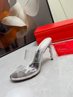 UNCATEGORIZED Sandals & Mules PVC-Leather (Silver-Clear-Red) EU35-39 B60202606033248119