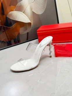 UNCATEGORIZED Sandals & Mules PVC-Leather (White-Clear) EU35-39 B60202606033249119