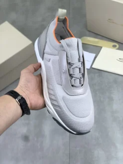 Alternative view of UNCATEGORIZED Sneakers & Trainers Knit-Leather (Grey-Orange-White) EU39-45 B71202606033423119