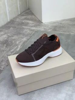 UNCATEGORIZED Sneakers & Trainers Knit-Suede (Brown-Orange-White) EU39-45 B71202606033403119
