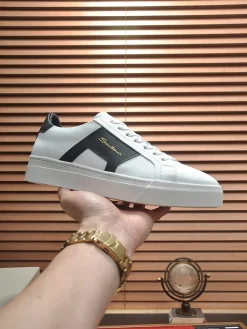 UNCATEGORIZED Sneakers & Trainers Leather (White-Black-Gold) EU38-45 C50202606033393149