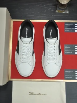Alternative view of UNCATEGORIZED Sneakers & Trainers Leather (White-Black-Gold) EU38-45 C50202606033393149