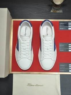 Alternative view of UNCATEGORIZED Sneakers & Trainers Leather (White-Blue) EU38-45 C50202606033394149