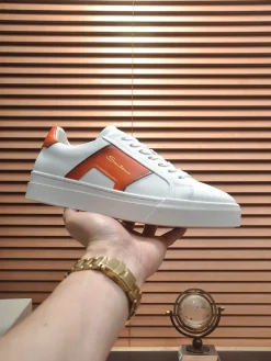 Alternative view of UNCATEGORIZED Sneakers & Trainers Leather (White-Orange) EU38-45 C50202606033374149