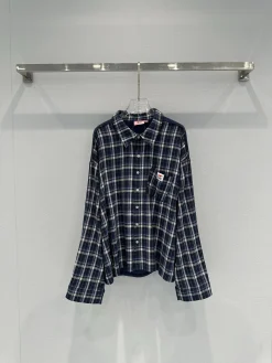 UNRAVEL PROJECT Shirts & Polos Flannel (Blue-White) S-M-L C00202606010948129