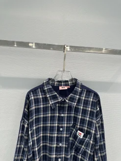 Alternative view of UNRAVEL PROJECT Shirts & Polos Flannel (Blue-White) S-M-L C00202606010948129