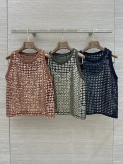 Uncategorized Clothing Sequins (Black-Blue) S-L B65202606010841119