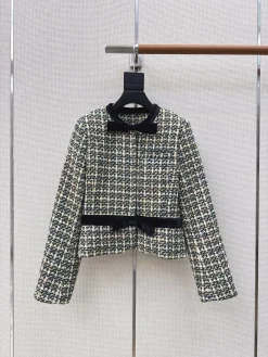 VALENTINO Coats & Jackets Tweed (Black-White-Green) S-M-L C55202606011285149