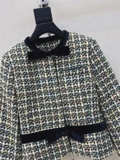 Alternative view of VALENTINO Coats & Jackets Tweed (Black-White-Green) S-M-L C55202606011285149